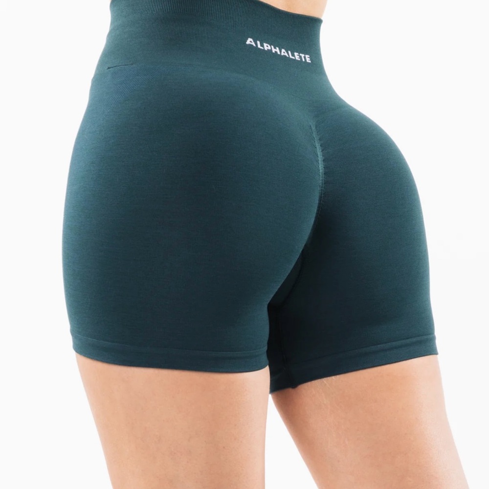Alphalete Deep Teal Bike Shorts